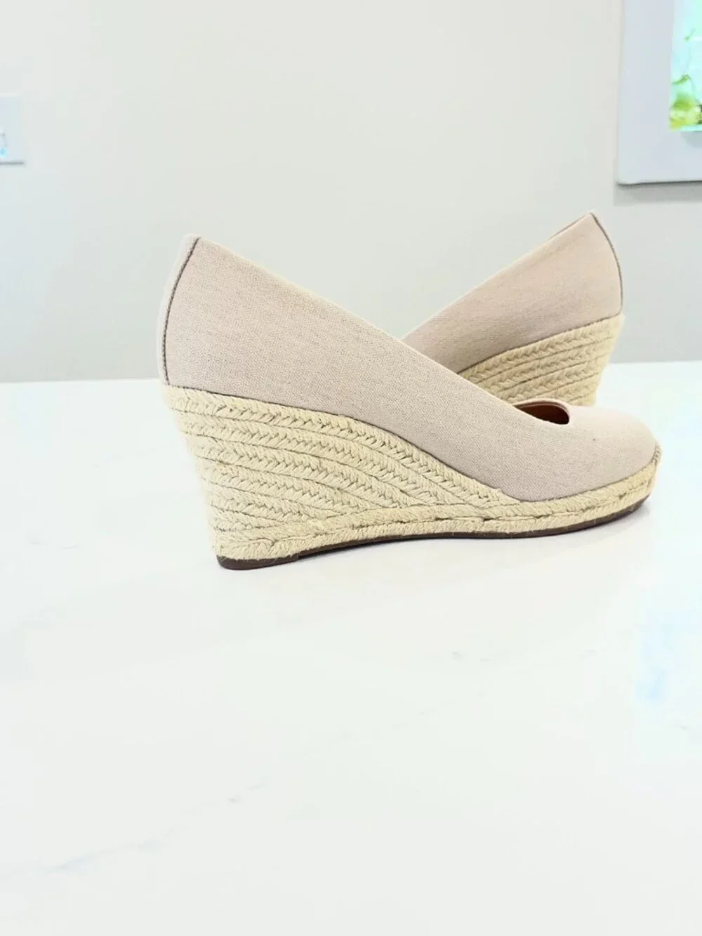 J.CREW Canvas espadrille wedges Size 7 NWOB